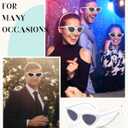 Kanayu 24 Pairs Retro Cat Eye Sunglasses for Women bulk Vintage Trendy Goggles Party Plastic Frame Sunglasses for Men