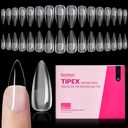 Beetles Tipex Instant Apex Nail Tips Halloween Nails, Stiletto Medium, 192 pcs 16 Sizes, Pre-Building Pre-Etched Strong Thicker Strong Acrylic Tips