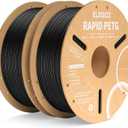 ELEGOO Rapid PETG Filament 1.75mm Black 2KG, High Speed 30-600mm/s 3D Printer Filament Dimensional Accuracy +/- 0.02 mm, 1kg Cardboard Spool(2.2lbs) Fits for Most FDM 3D Printers