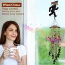 Bigfoot Wind Chimes for Outside, Sympathy Wind Chimes for Outdoors Garden Decor with Natural Sounds, Big Foot Sasquatch Gifts for Women Mom and Grandma