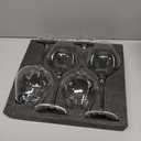 Gusto Nostro Crystal Wine Glasses Set of 4, 22 Oz Long Stem Modern Wine Glasses for White and Red Wine, Dishwasher Safe, Fancy, Elegant, Large and Tall Wine Glass for Wedding Christmas Anniversary (Crystal Design 3)