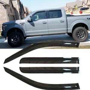4pcs Original Shatterproof Side Window Wind Deflectors for F-150 15-24,Tape on Rain Guards Sets,Window Visors for Cars,Vent Deflector for 15-24 F-150 17-24 F-250/F-350/F-450/F-550 Super Duty 94975