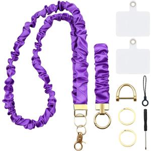 Phone Lanyard Wrist Strap,Cell Phone Lanyards for around the Neck,Unisex Scrunchie Lanyard