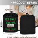 2 x Mahjong Gifts Pot Holders for Kitchen，Mahjong Gifts for Women，Funny Oven Mitts,Cute Pot Holders,Funny Kitchen Decor,Potholder(Color-02)