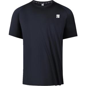 Mens Tennis Pickleball Shirts Moisture Wicking Workout Running Pinhole Stitching Deodorant T-Shirt (Black, XL)