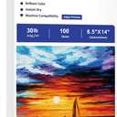 Koala Glossy Thin Inkjet Paper 8.5X14 Inches 100 Sheets 30LB Legal Size Printer Paper Compatible with Inkjet Printer Use DYE INK 115gsm