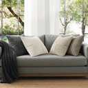 ANRODUO Pack of 4 Decorative Throw Pillows for Couch Neutral Gray 16x16 Inch Boho Cozy Soft Corduroy Cushion Covers Farmhouse Accent Pillowcases for Mid Century Summer Home Decor Sofa Bed Living Room