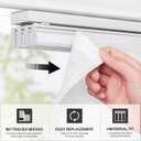 4-Panel Replacement Fabric for Sliding Panel Track Blinds 23" W x 96" L Fabric Only Pre-Attached Hook & Loop Fasteners Trimmable, No Bottom Rail Included, Light Filtering - White