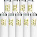 T12 48 Inches 40 Watt Tube, F40T12/865 Light Bulb, 6500K Daylight, 3050 Lumens, 4ft Bulb, G13 Bi-Pin Base 9 Count