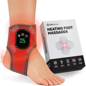 EMSense Triple Therapy Foot Massager | 3 in 1 Cordless & Portable Massager with 3 Vibration Modes & 3 Heat Levels - 1 Pack