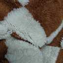 LE SURE Donut Small Dog Bed - Round Cat Beds Indoor Anti-Anxiety Calming Present for Pets, Washable Cute Modern Beds with Jacquard Shaggy Plush & Anti Slip Bottom，23 Inch, Brown Checks, 23.0"L x 23.0"W x 7.0"Th