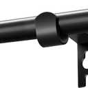 Alskarhem Black Curtain Rods for Windows 30 to 88 Inch,5/8 Inch Small Curtain Rod Set With Brackets