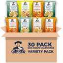 Quaker Rice Crisps, Gluten Free, 4 Flavor Sweet and Savory Variety Mix, Single Serve, 30 count, Best By: Jun-20-26