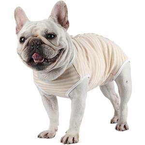 Dog Diapers Period Suit for Female Dog Sanitary Panties in Heat Male Doggy Diapers Cover Dog Onesie to Keep Diaper On Fit for Small Medium Dogs Yellow Stripe/Medium (M(Back girth:11.0",Chest girth:16.5"))