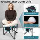 FUNDANGO Folding Tripod Stool, 2 Pack Lightweight Portable Fishing Chair with Thick Padded Seat, 440 Lbs Heavy Duty Outdoor Camping Chairs with Carry Bag for Walking Hunting Hiking Travel