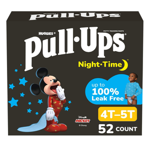 PullUps Boys' NightTime Potty Training Pants, Size 4T-5T Overnight Training Underwear (3850 lbs), 52 Ct