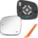 Blind Spot Driver Side Mirror Compatible with 2008-2020 Dodge Grand Caravan, 2008-2016 Chrysler Town Country, 2012-2015 RAM CV, 2009-2014 VW Routan, Left Side Mirrors with Power Heated