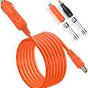 14AWG Car Charging Cable for Jackery Portable Power Station Explorer 3000 2000 1500 1000 500 880 550 300 290 240 160 Jackery Accessories Cigarette Lighter Charger DC Adapter Cord 2M - Orange