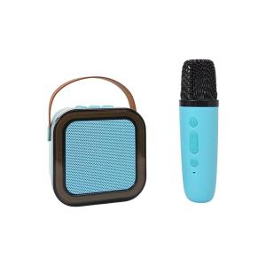 Wireless Rechargeable Karaoke Mic with Speaker for Singing, Wireless Mini Portable Bluetooth Speaker with Microphone and LED Lights