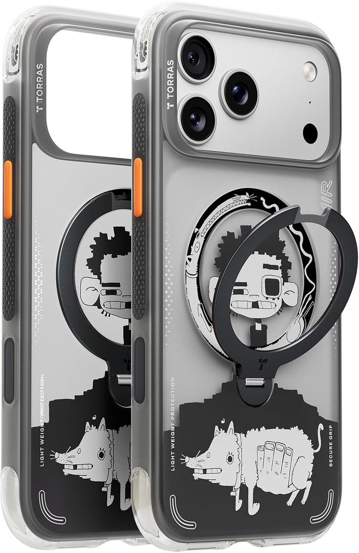 TORRAS X GAWX Q3 Air Limited Edition Case for iPhone 17 Pro 6.3 inch, Stronger Magnetic Stand, Fit for MagSafe, Heavy-Duty Protection for iPhone 17 Pro Phone Case, Camera Control, Dawnbreak Guard