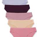 FINETOO 6 Pack Women’s Seamless Hipster Underwear No Show Panties Invisibles Briefs Soft Stretch Bikini Underwears M