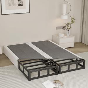 Yicensen 7 Inch Full Size Box Spring, Split Heavy Duty Metal Mattress Foundation with Fabric Cover, Easy Assembly, Quiet & Noise-Free