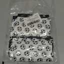 4 PCS Elastic Soccer Headbands for Girls, Sport Headscarf with Soccer Ball Logos Football Bandana Thin Athletic Adjustable Baseball Headband