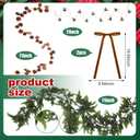 6 FT Christmas Cedar Garlands Decoration Realistic Cedar Greenery with Pine Cone Bell Garlands and Velvet Bows Christmas Holiday Decor for Xmas Holiday Mantle Fireplace Table Wall