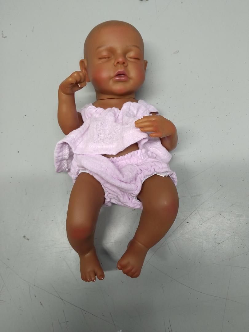 BABESIDE Lifelike Reborn Baby Dolls Daisy Black Girl- 12 Inch Body Realistic-Newborn Handmade Real Life Baby Dolls with Clothes and Toy Gift for Kids Age 3+