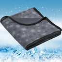 OIGAE Cooling Blanket for Hot Sleepers - Soft & Lightweight Summer Cold Blanket for Night Sweats | Perfect for Bed, Couch, Sofa (Black, King 90" x 108")