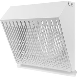 Vent Systems 8" Inch Exhaust Vent Cover with Rubber Gasket - White Galvanized Steel - Robust and Weatherproof Outdoor Air Exhaust Box - Duct or Surface Mounting - Rain and Snow Protection