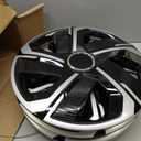 SCITOO 15 Inch Hubcaps 4-Pack Black & Silver Wheel Rim Cover Replacement Universal Fit Snap on R15 PP Material Set of 4 Hubcaps
