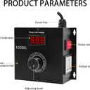 10000W SCR AC Variable Speed Controller, Fan and Motor Speed Control 120V-220V AC, 22A, Ideal for Electric Tools, Kettles or Stoves