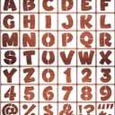 5 Inch Letter Stencils for Painting - 42 Pack Alphabet Letter and Number Stencil Templates with Signs for Painting, Reusable Letters and Numbers Stencils for Chalkboard Wood Signs & Wall Art