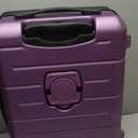 KYME Carry On Luggage 22x14x9 Airline Approved with TSA Lock Hardshell Expandable 20 Inch Luggage Carry On Suitcase with Wheels Small Travel Rolling Luggage with Cup Holder for Women Dark Purple