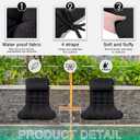 Tudomro 66'' Outdoor Chaise Lounge Cushion Waterproof Patio Pool Chaise Lounge Cushion with Headrest Pillow Tie Fade Resistant Replacement Longue Rocking High Back Chair(Black,2 Pcs)