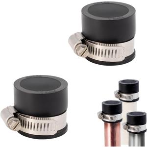 Fernco PQC-1.38 1-in. QwikCap Flexible PVC Pipe Cap, Cleanout and Test Pipe Plug, 2-Pack