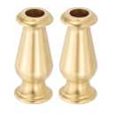PATIKIL Lamp Solid Brass Spindle, 2 Pcs Turned Brass Spindle Slips Lamp Finial Pipe Light Fixture for 1/8 IP or M10 Lamp Rod Light Repair Decoration, 21 x 50mm