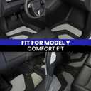 3PCS Tesla Model Y Full TPE Floor Mats Full Set Custom Fit 2025 2026