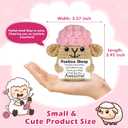 2 x Positive Crochet Sheep Christmas Birthday Gifts for Women Men Her Him, Funny White Elephant Stocking Stuffers Inspirational Gifts for Son Daughter Mom Dad Sister Friend Coworkers, Cute Animal Desk Decor