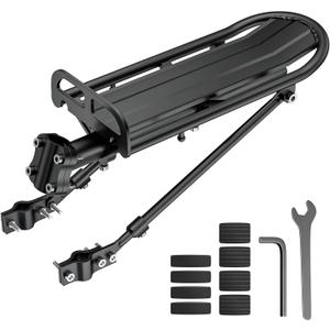 Bike Rear Rack Retractable Aluminum Alloy Bicycle Cargo Rack Mount