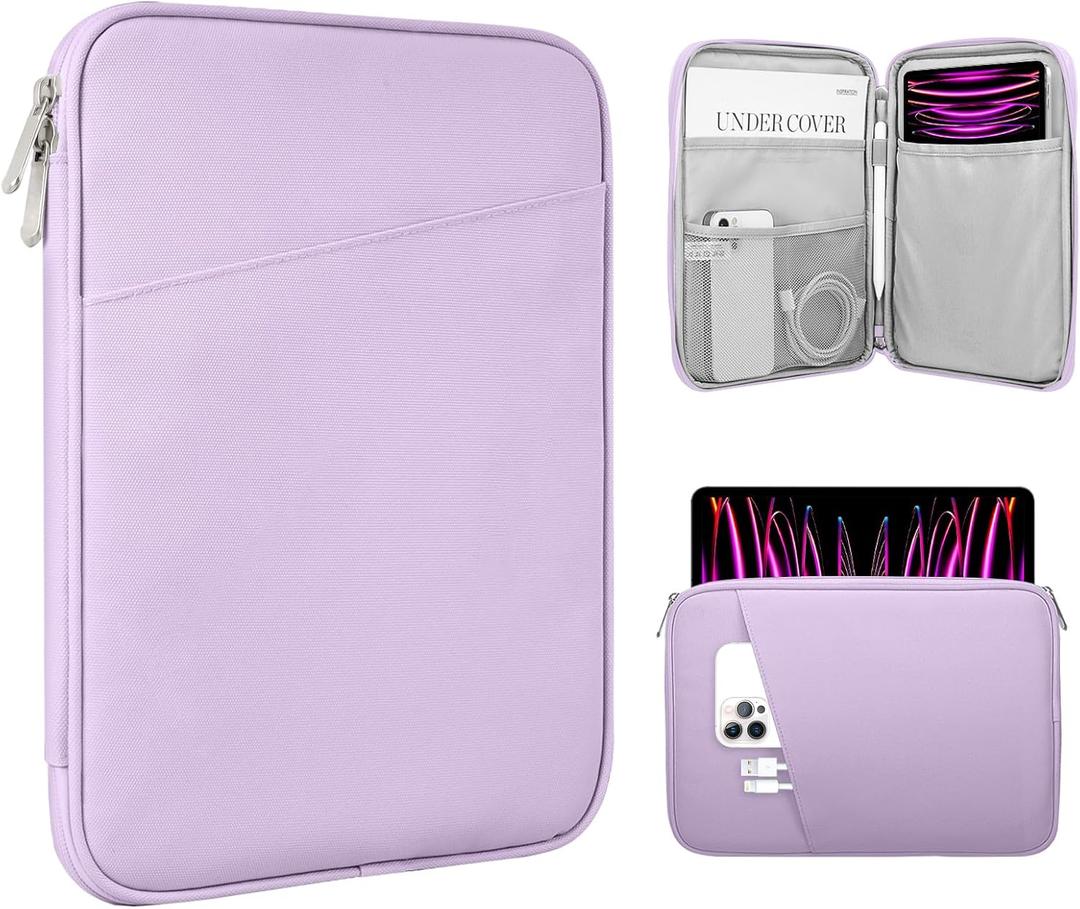 TiMOVO 13 Inch Tablet Sleeve with Pocket for iPad Air 13" M3 2025, iPad Pro 13", iPad Pro 12.9", Galaxy Tab S9 Plus/S10+/S10 Plus/S9 FE+/S9 FE Plus 12.4", Remarkable Paper Pro 11.8", Purple Lavender