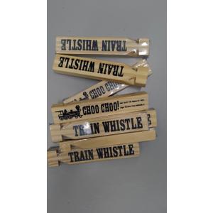 Wooden Train Whistles (Pack of 12)  Wood Train Whistle for Kids, Train Party Favors, Theme Birthday Decorations, Noisemakers, Goodie Bag Filler, Small Game Prizes, Stocking Stuffers