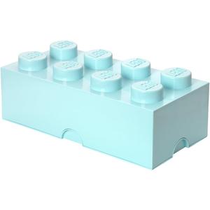 LEGO Aqua Light Blue Storage Box Brick 8 DIF
