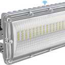 50W LED Flood Light, 7000LM 6500K LED Dusk to Dawn Security Light | IP67 Waterproof & Rugged, Automatic photocell & constant-on modes. Flicker-free, 6KV surge. 180 bracket for courtyard