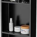 36x12 Inch No Tile Needed Shower Niche - 304 Stainless Steel Niche Shower with 3- Tier Shelves Recessed Wall Niches for Bathroom Storage,Matte Black, 36 X 12 X 4.13 Inches
