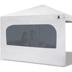 MordenApe Canopy Sidewall with Window Fits 10x10 Straight Leg Canopy Tents, Outdoor Instant Popup Canopy Sidewalls, 1 Pack (Actual Size: 120" W x 76" H, White with Silver Coating)