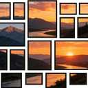 16 x 16 Pack Picture Frames Collage Wall Decor for Mounting or Tabletop Display, Picture Frame Set for Family, Multi Sizes Including 2pcs 11 x 14, 2pcs 8 x 10, 6pcs 5 x 7, 6pcs 4 x 6, Picture Frames Collage Black