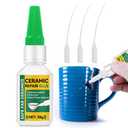 2 Units Ceramic Glue, 30g Strong Bonds Tile Adhesive, Waterproof, Heat-Resistant, Fast-Drying Ceramic Glue Repair for Pottery, Porcelain, Dishes, Tiles, Vase, Toy, DIY Crafts