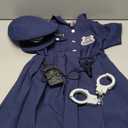 Morph Police Officer Costume For Girls, Cop Costume For Girls, Girl Police Officer Costumes Blue, Kids Halloween Costumes (7-9 Years)